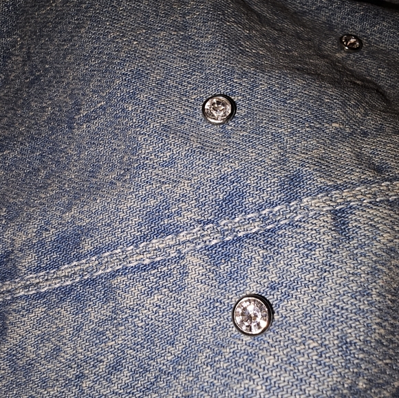 NWT Zara Limited Edition Jewel Stretch Jean Denim Corset Large L - Picture 3 of 7